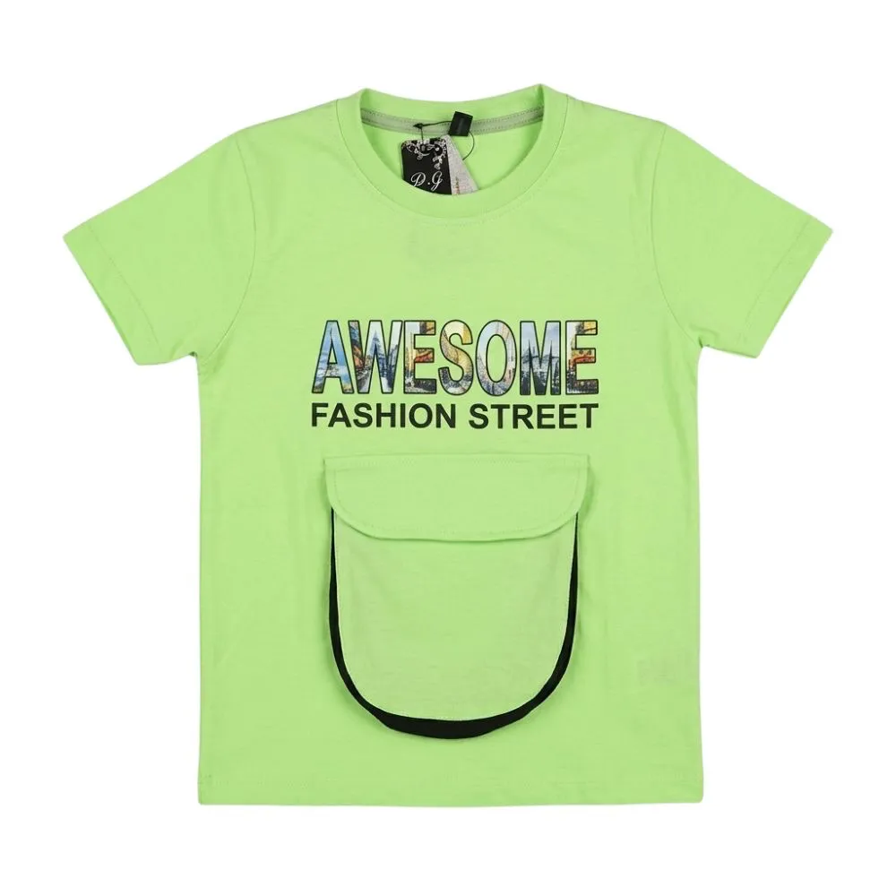 Boys Graphic Print Crew Neck T-Shirt